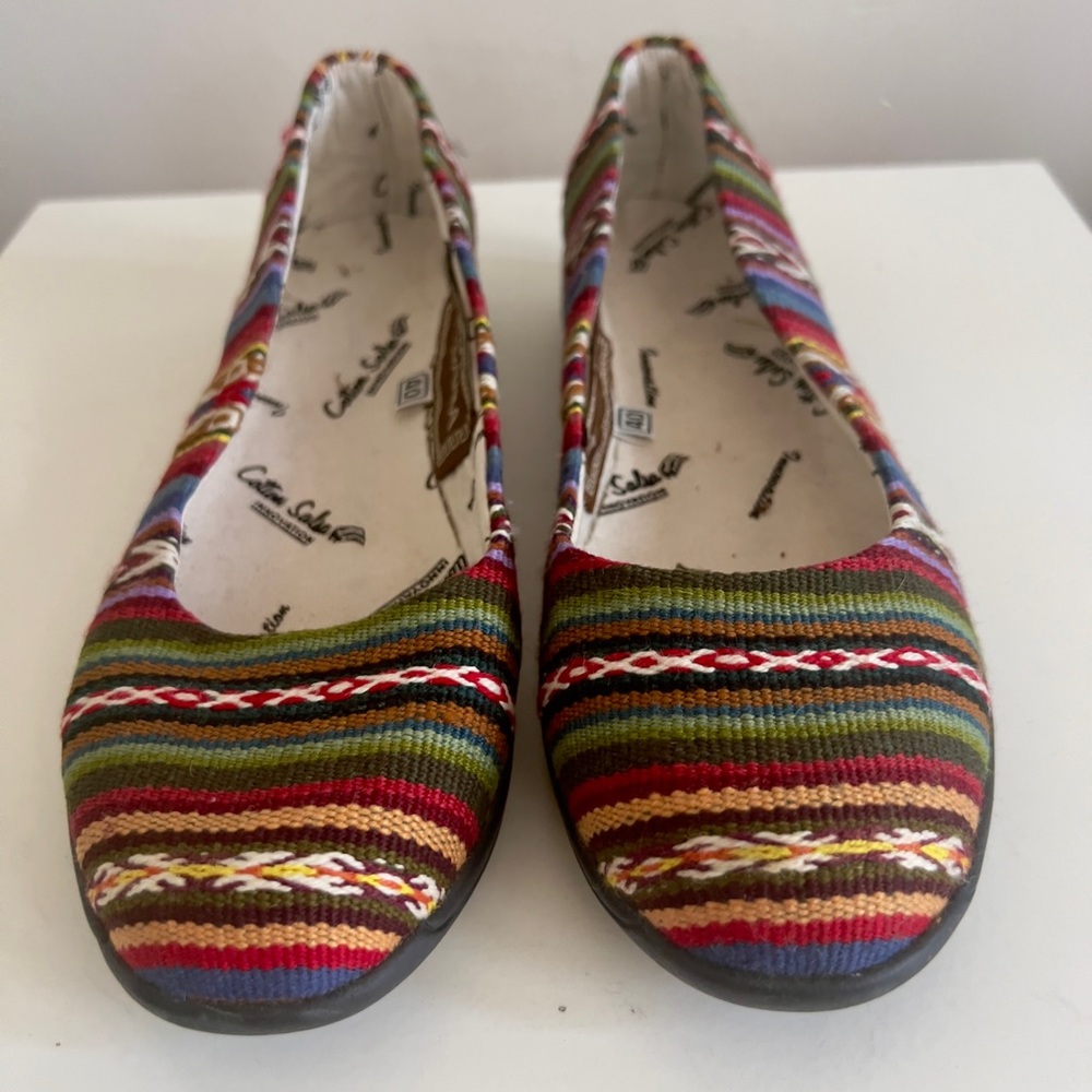 Colorful Striped Women's Flats - Made in Peru